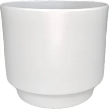 Obal na květináč Obal na květináč keramický CYLINDR bílý 13cm