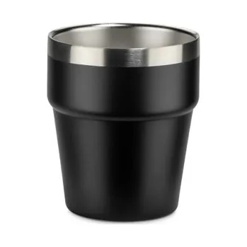 Hrnek z recyklované nerezové oceli MAKEL 300 ml - černá