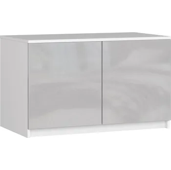 Nástavec na skříň Nástavec na skříň LOTA 90 cm - bílý / světle šedý lesklý