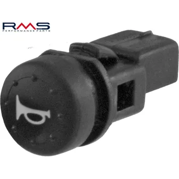 Elektroinstalace pro motocykl Tlačítko klaksonu RMS 246130060 kulaté černý 246130060