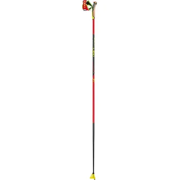 Běžkařská hole Běžecké hole LEKI HRC max, bright red-neonyellow-carbon structure - 170 cm