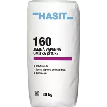 Omítka HASIT 160 vápenný štuk 0,5mm jemný 30Kg (35ks/pal)