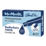 Colorino Colorino, R3469900007, náhradní náplně do pera (bombičky), gumovatelné, modrá barva, 4 ks