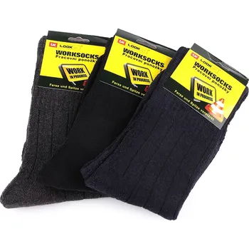 Pánské ponožky Pánské bavlněné ponožky pracovní, barva 3 (vel. 39-42) mix proužky