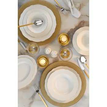 Talíř ASIR Porcelánová jídelní souprava WHITE FLOWER 26 ks