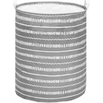 Úložný box SPRINGOS Úložný koš 80l, šedý se vzorem SPRINGOS HA0126