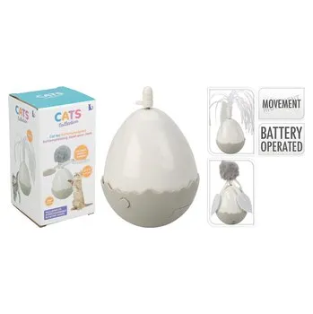 INTERAKTYWNA ZABAWKA DLA KOTA W KSZTAŁCIE JAJKA 12X12X6CM