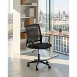 Kancelářská židle černá síťovina čalounění nastavitelná výška otočná domácí kancelář Beliani