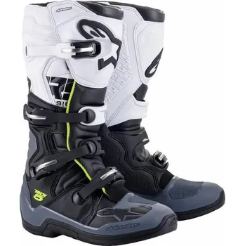 Boty TECH 5, ALPINESTARS (černá/šedá/bílá/žlutá fluo) 2026 48
