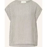 Juvia Dámské Tričko Tara Z Mušelínu, khaki / bílá, 36