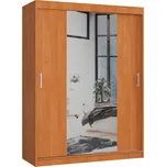 Prostorná šatní skříň 150 cm VALESTRA se zrcadly - olše