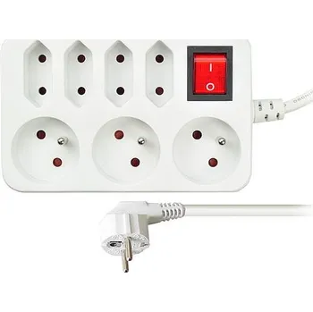 Prodlužovací kabel Elektrosortiment Prodlužovací přívod vnitřní 7z s vypínačem, 2m