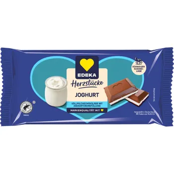Čokoláda Edeka JOGHURT mléčná čokoláda s jogurtovou náplní 90 g - originál z Německa