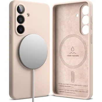 Telefonní příslušenství Ringke - Silicone MagSafe - Samsung Galaxy S26 - Pískově růžová