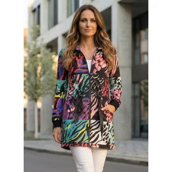 Dámská mikina Dámská prodloužená mikina KIXMI KORTNEY ČERNÁ S