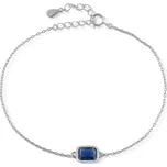Stříbrný náramek s modrým kamenem