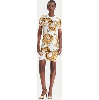 Dámské šaty Versace Jeans Couture Každodenní šaty 80HAO939 JS553 Bílá Slim Fit XS