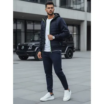 Tmavě modrá prošívaná pánská bunda TX4392 Velikost: M