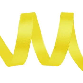 Stuha Atlasová stuha svazky po 5 m šíře 10 mm, malé, 189 žlutá narcisová