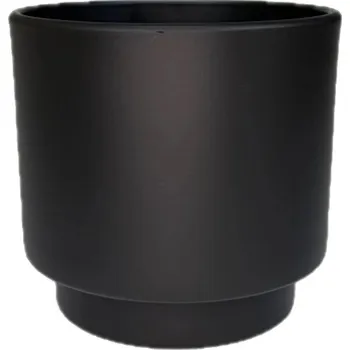 Obal na květináč Obal na květináč keramický CYLINDR antracitový 13cm