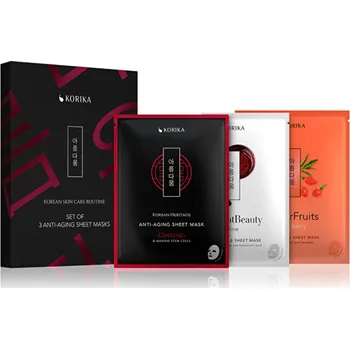 Pleťová maska KORIKA Anti-Aging Sheet Masks Kit - Sada masek proti stárnutí