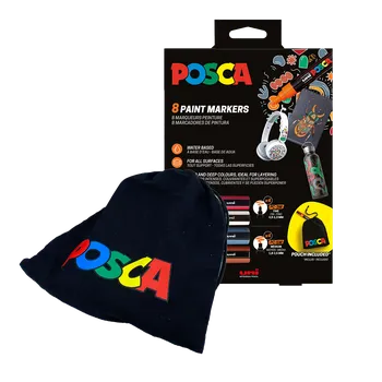 Kancelářské potřeby Uni-ball Uni-ball, P302422411, Posca, sada akrylových popisovačů v sáčku, 8 ks