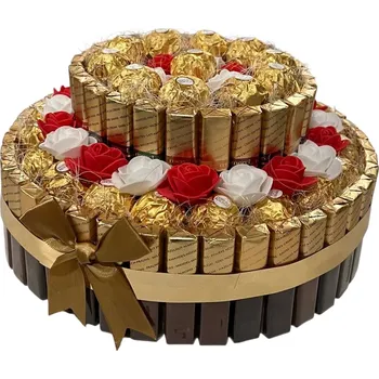 Piknikový koš DANNY MADE Dort z Merci a Ferrero Rocher XXL