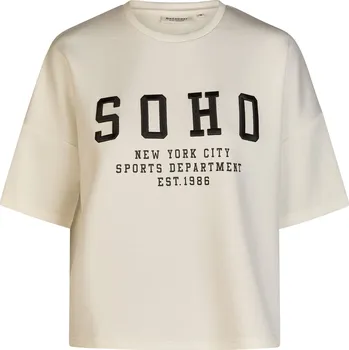 Dámská mikina Broadway mikina z materiálu scuba 3/4 rukáv bílá Velikost: M