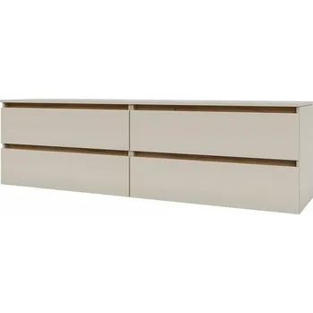 Televizní stolek IDEA skříňka pod TV 1800, Satin / Gold Kraft oak