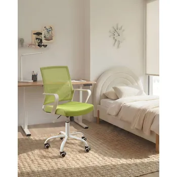 Kancelářská židle limetková síťovina čalounění nastavitelná výška otočná domácí kancelář Beliani