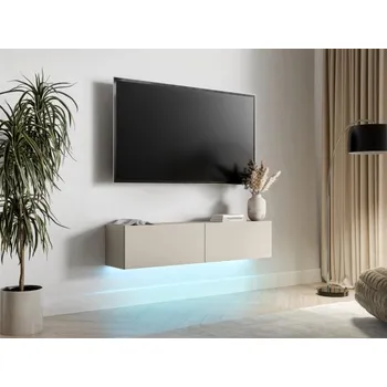 Televizní stolek TV skříňka s LED osvětlením Sodinke 140, Barva: kašmír MIRJAN 5903211476921