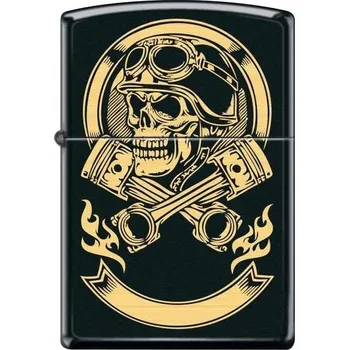 zapalovač Zippo Biker Skull black