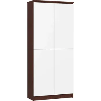 Policová skříň Policová skříň 80 cm VALESTRA - wenge / bílá