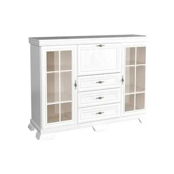 Komoda KOBE KK6 - KOMODA BAR 2W1B3S, lamino BOROVICE BÍLÁ ANDERSEN (KORA - KKK6-SAN=4BALÍKY) (MMG) (K150) NOVINKA