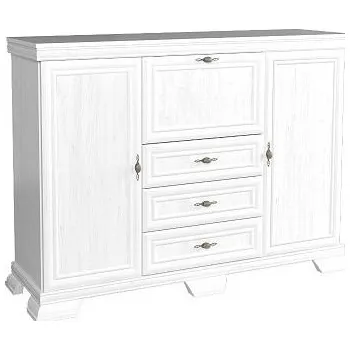 Komoda KOBE KK6P - KOMODA BAR PLNÉ DVÍŘKA 2D3S1B , lamino BOROVICE BÍLÁ ANDERSEN (KORA - KKK6P-SAN=4BALÍKY) (MMG) (K150) NOVINKA