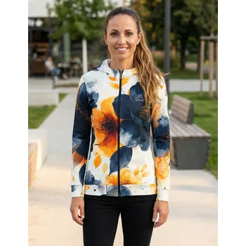 Dámská mikina Dámská mikina na zip premium ALTISPORT VOJ/ALW127MI02 ČERNÁ/ORANŽOVÁ XXL