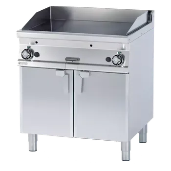 Grilovací deska 76x51 plynová chromovaná hladká s podestavbou | RM - FTL-78GS