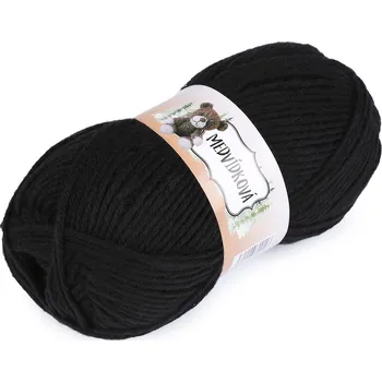 Příze Pletací příze medvídková 100 g, barva 13 (62144) černá