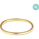 Pozlacený pevný náramek z chirurgické oceli XL