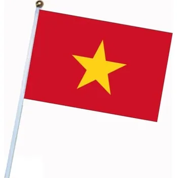 Vlajka Vietnam 14 x 21 cm na plastové tyčce