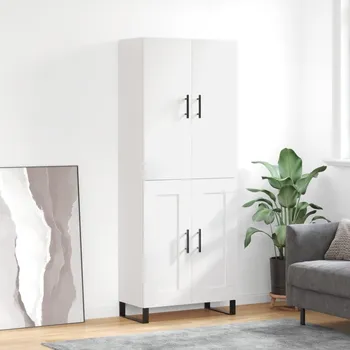 přebalovací pult a komoda vidaXL Skříň highboard 69,5 x 34 x 180 cm kompozitní dřevo [3195812] Barva: Bílá