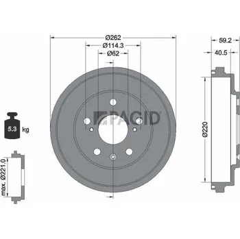 Brzdový buben Brzdový buben HELLA PAGID 61479N