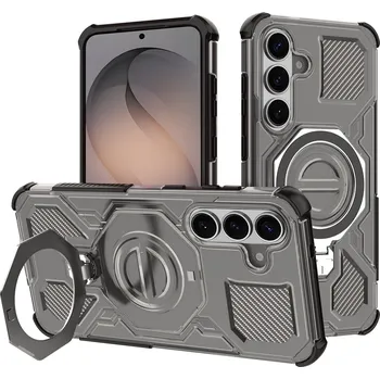 Pouzdro na mobilní telefon Techsuit - Carbon Shield PRO - Samsung Galaxy S26 - Kouřová černá