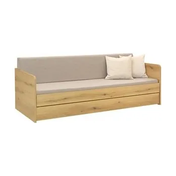 Pohovka MENEOS 80 VV-OBA BOKY VYSOKÉ (MINOS 80 VV) - rozkládací pohovka s úp a roštem (3BALÍKY) , lamino DUB POBŘEŽNÍ -bez matrace,kolekce "FN" (K150)NOVINKA