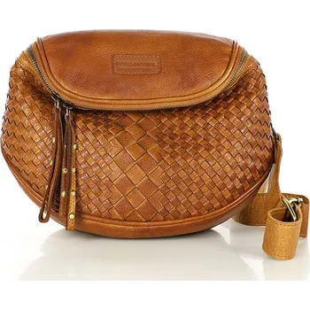 Kabelka Marco Mazzini Kožená crossbody kabelka Mazzini VS8 camel