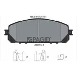 Sada brzdových destiček, kotoučová brzda PAGID T2467N