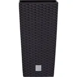 Prosperplast Květináč RATO SQUARE + vklad 50 cm antracitová 26,6 l