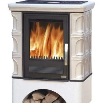 Krbová kamna Kachlová kamna ABX Iberia K I rovny sokl, aronwhite