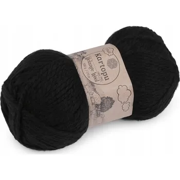 Příze Melange Wool příze černá K940