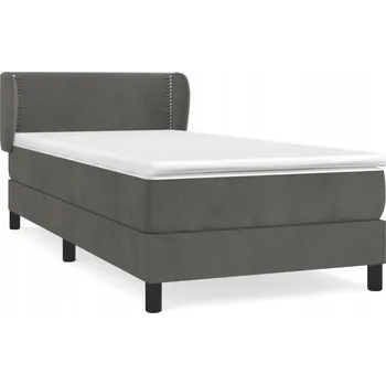 Postel Čalouněná jednolůžková postel VidaXL 90x190 cm, bílá a šedá